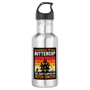 Garrafa Fivela Halloween Abotoadela Bruxa Interruptor Desi