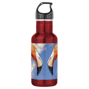 Garrafa flamingo caribenho amor coração