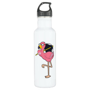 Garrafa Flamingo com guarda-chuva