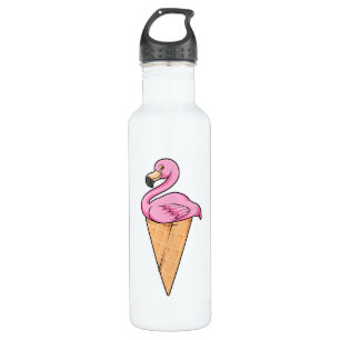 Garrafa Flamingo com Waffle de Sorvete