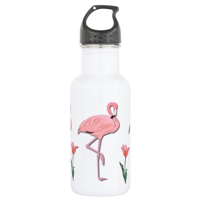 Garrafa Flamingo cor-de-rosa (Frente)