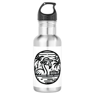 Garrafa Flamingo Ouvindo Música - Víblias Tropicais