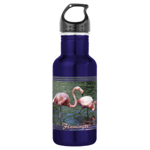 Garrafa Flamingos cor-de-rosa