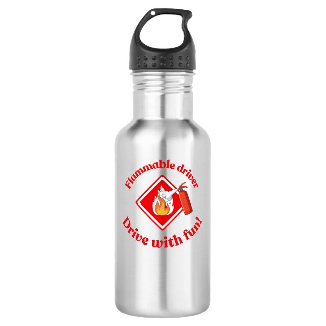Garrafa Flammable Driver Trucker Gift | Funny ADR Hazmat (Frente)