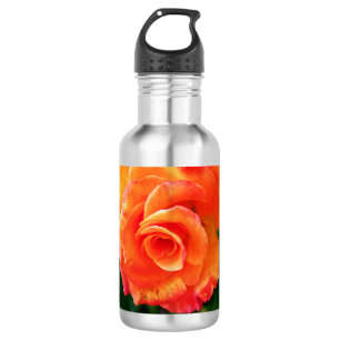 Garrafa Flor de rosa laranja