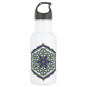 Garrafa Flor De Vida / Blume des Lebens - Lotus Contour