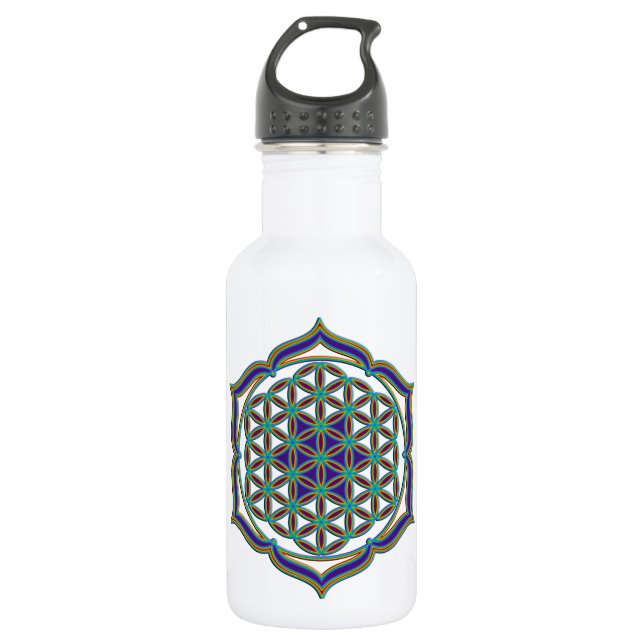 Garrafa Flor De Vida / Blume des Lebens - Lotus Contour (Frente)