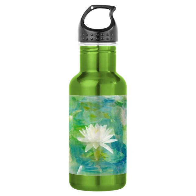 Garrafa Flor de Waterlily Branca (Frente)