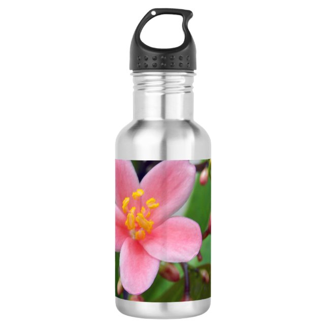 Garrafa Flor e botões de flores de jatropha (Frente)
