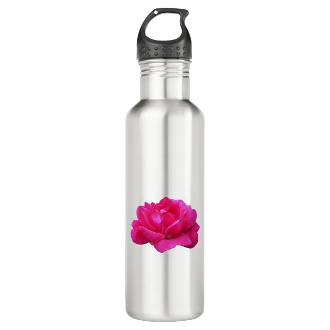 Garrafa flor rosa-rosa-solteiro adorável (Frente)