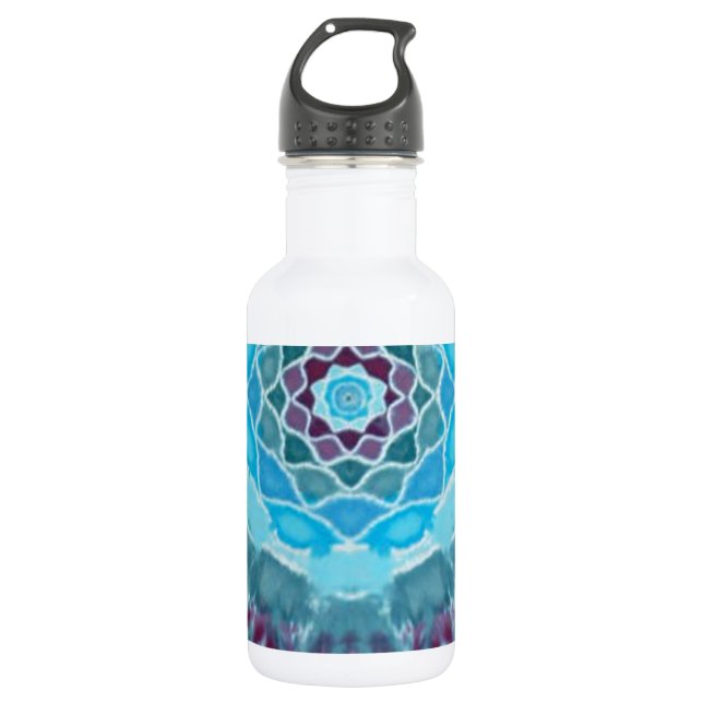 Garrafa Flor Roxo Mandala Tie Dye (Frente)