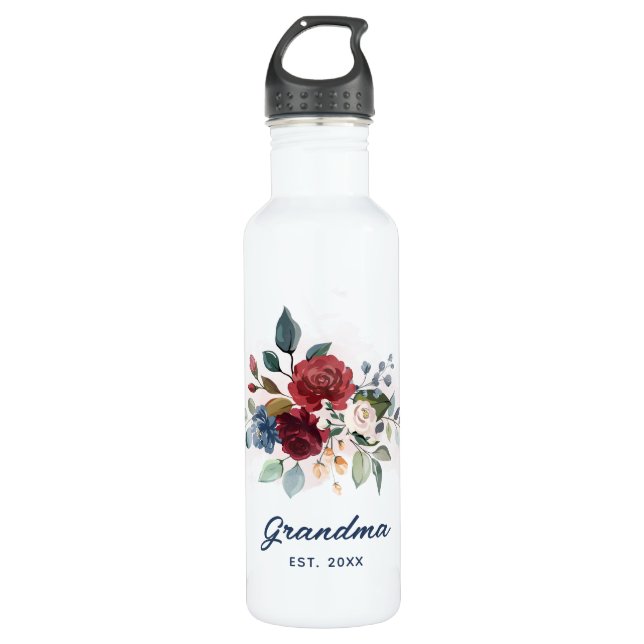 Garrafa Floral Bloom Botânico Na moda Personalizado (Frente)