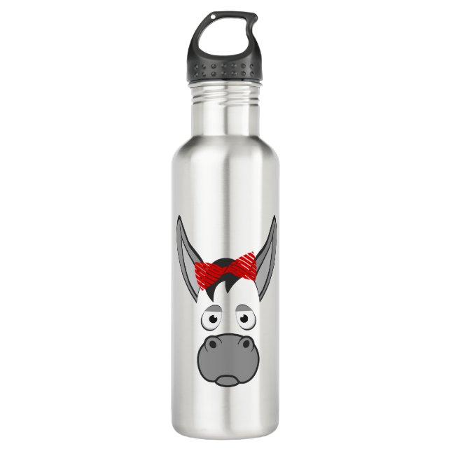 Garrafa Floral Donkey Animal Halloween Presente na fantasi (Frente)