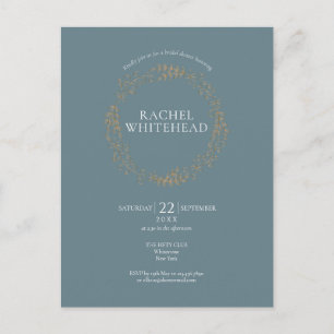 Garrafa Floral Elegante Convite para Chá de Noiv