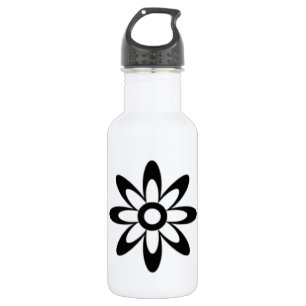 Garrafa Floral Preto E Branco