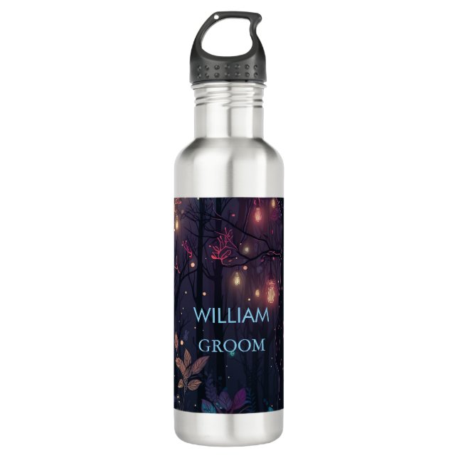 Garrafa Floral Spray Fantasy Art Wedding GROOM (Frente)