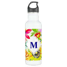 Flores De Aquarelas Monograma