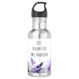 Garrafa Flores de Lavanda Personalizadas Agradecimento ao 