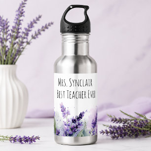 Garrafa Flores de Lavanda Personalizadas Agradecimento aos
