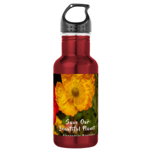 Garrafa Flores Salve Nosso Planeta Flores Natureza Persona