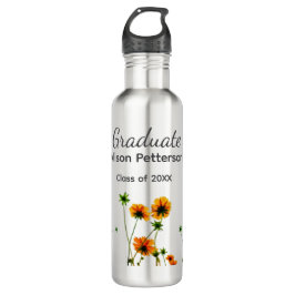 Garrafa Flores silvestres amarelas alaranjadas modernas e 