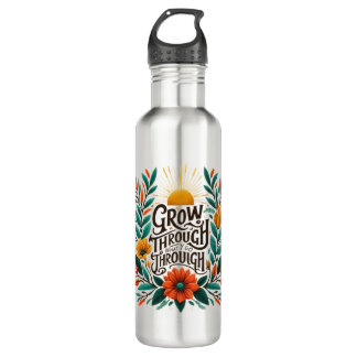 Garrafa flourishing floral quote with vines and positive 