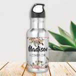Garrafa Flower Girl Proposal Gift Custom Boho Cottagecore<br><div class="desc">Are you looking for the perfect gift for your Flower Girl? Look no further than personalized boho cottagecore flower girl stainless steel water bottle! This unique and personalized gift is perfect for any bride-to-be's bridal party. Not only is this water bottle a great way to show your appreciation for your...</div>