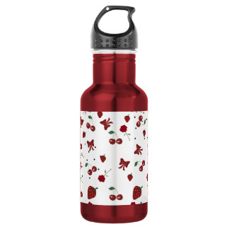 Garrafa fofo vermelho e branco