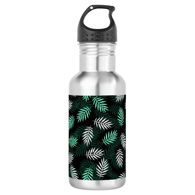 Garrafa Folhas verdes tropicais (Frente)