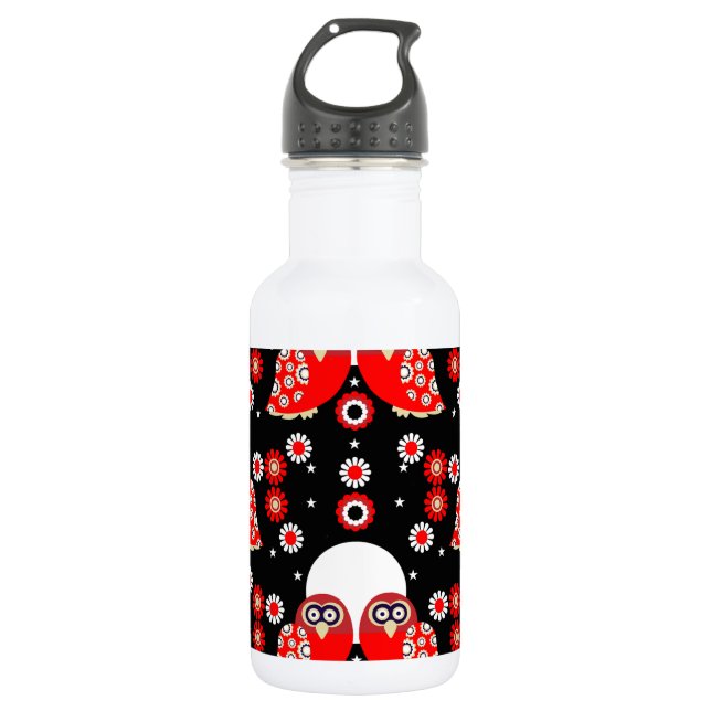 Garrafa Folk Art Owl (Frente)