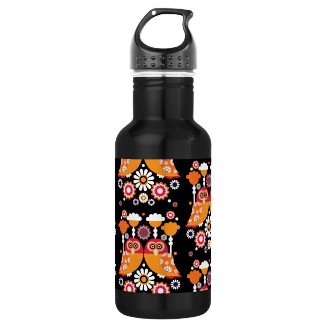 Garrafa Folk Art Owl (Frente)