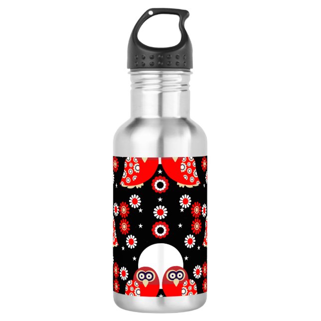 Garrafa Folk Art Owl (Frente)