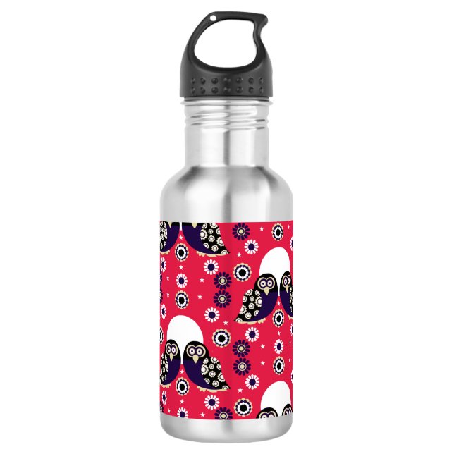 Garrafa Folk Art Owl (Frente)