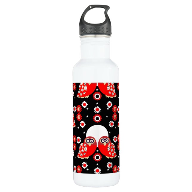 Garrafa Folk Art Owl (Frente)