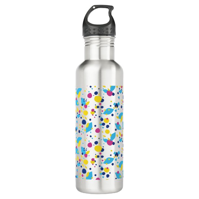 Garrafa Formas abstrato coloridas. (Frente)