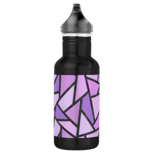 Garrafa Formas de vidro lilás manchado