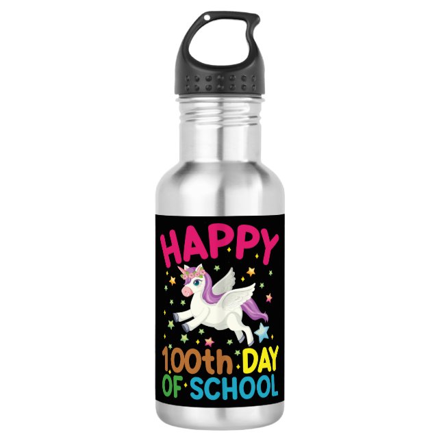 Garrafa Fórmula Matemática 100 Dias De Professora Engraçad (Frente)