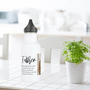 Garrafa Foto de Colagem Moderna com o Pai Melhor Presente