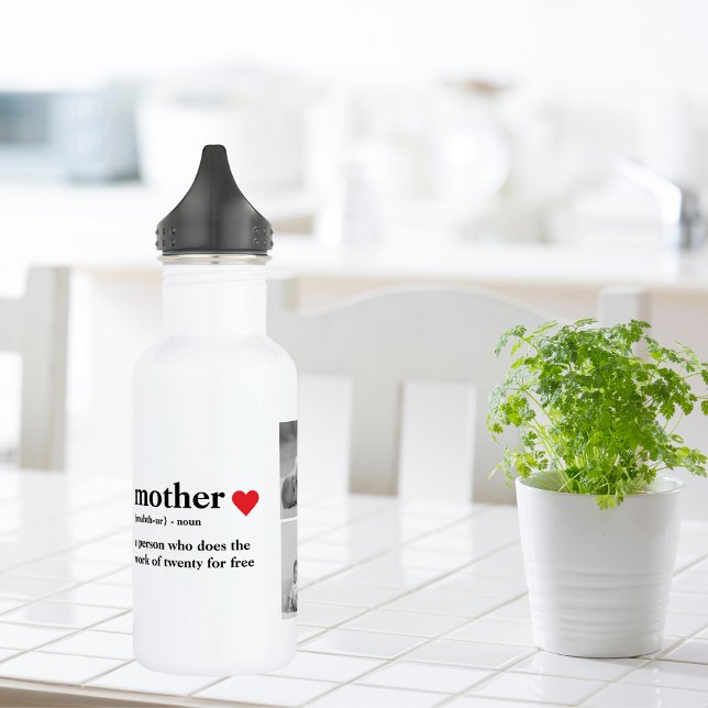 Garrafa Foto de Colagem Moderna e Texto Vermelho Doente Mã (Criador carregado)