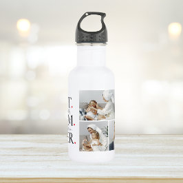 Garrafa Foto de Colagem Moderna Melhor Feliz dia de as mãe