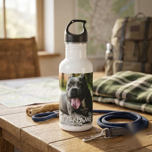 Garrafa Foto Personalizada Com O Nome Do Seu Cachorro