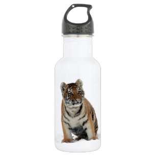 Garrafa Fotografia de um Filhote de Tigre na Neve