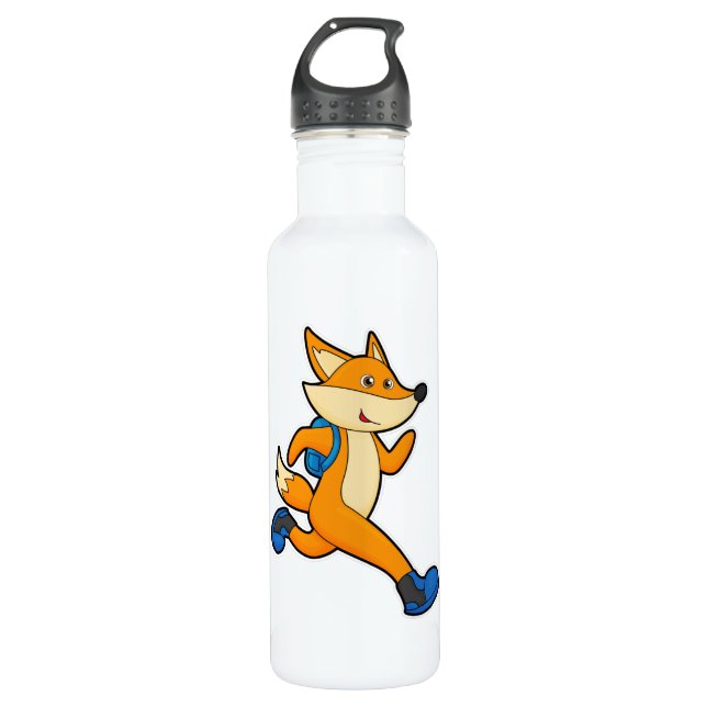 Garrafa Fox em execução com mochila (Frente)