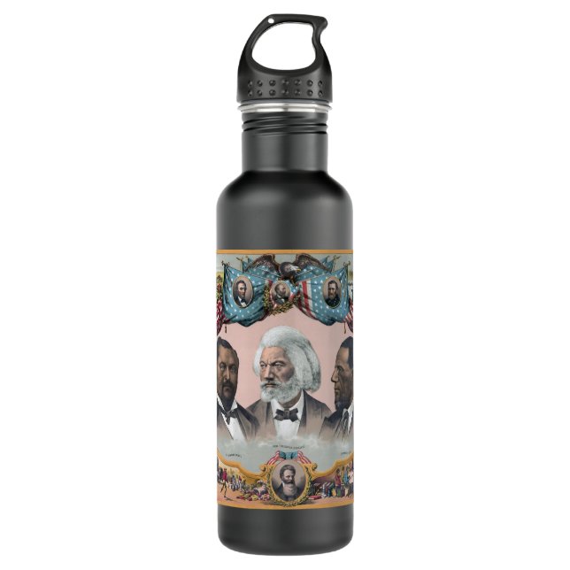 Garrafa Fr3d3 Bailey Douglass com Abolicionista Preto (Frente)