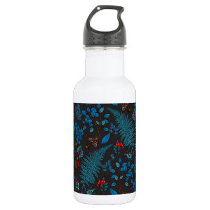 Garrafa Framboesas, folhas e insetos 1