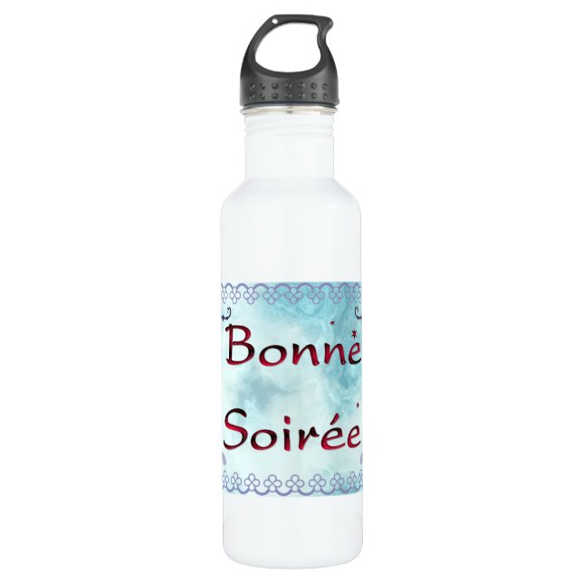 Garrafa Francês: Bonne Soiree Water Bot (Frente)