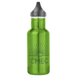 Garrafa Frasco de água CMEC - 18 oz, verde com o logotipo 