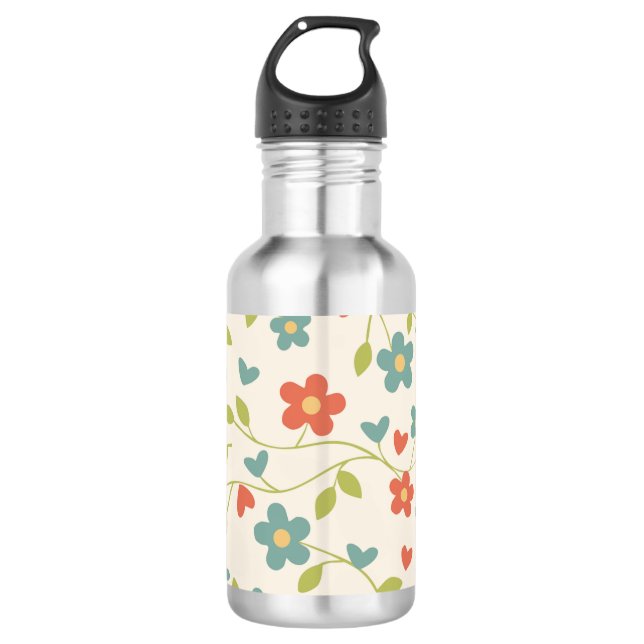 Garrafa Frasco de Água Floral (Frente)