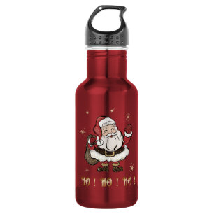 Garrafa Frasco de Água Vermelha Santa Claus