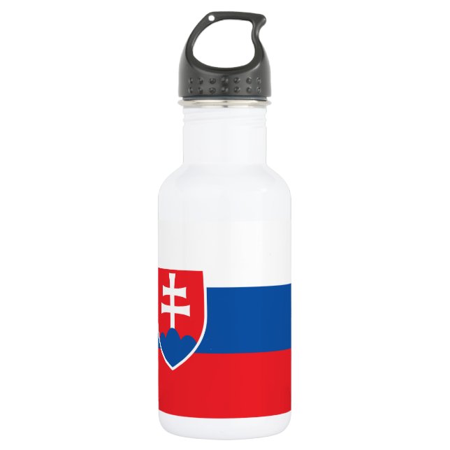 Garrafa Frasco de Liberdade com Bandeira da Eslováquia (Frente)